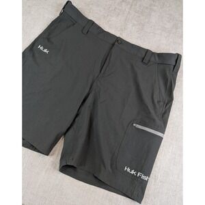 Huk Fishing Shorts Mens XXXL Black Next Level -inch Hiking Utility Performance